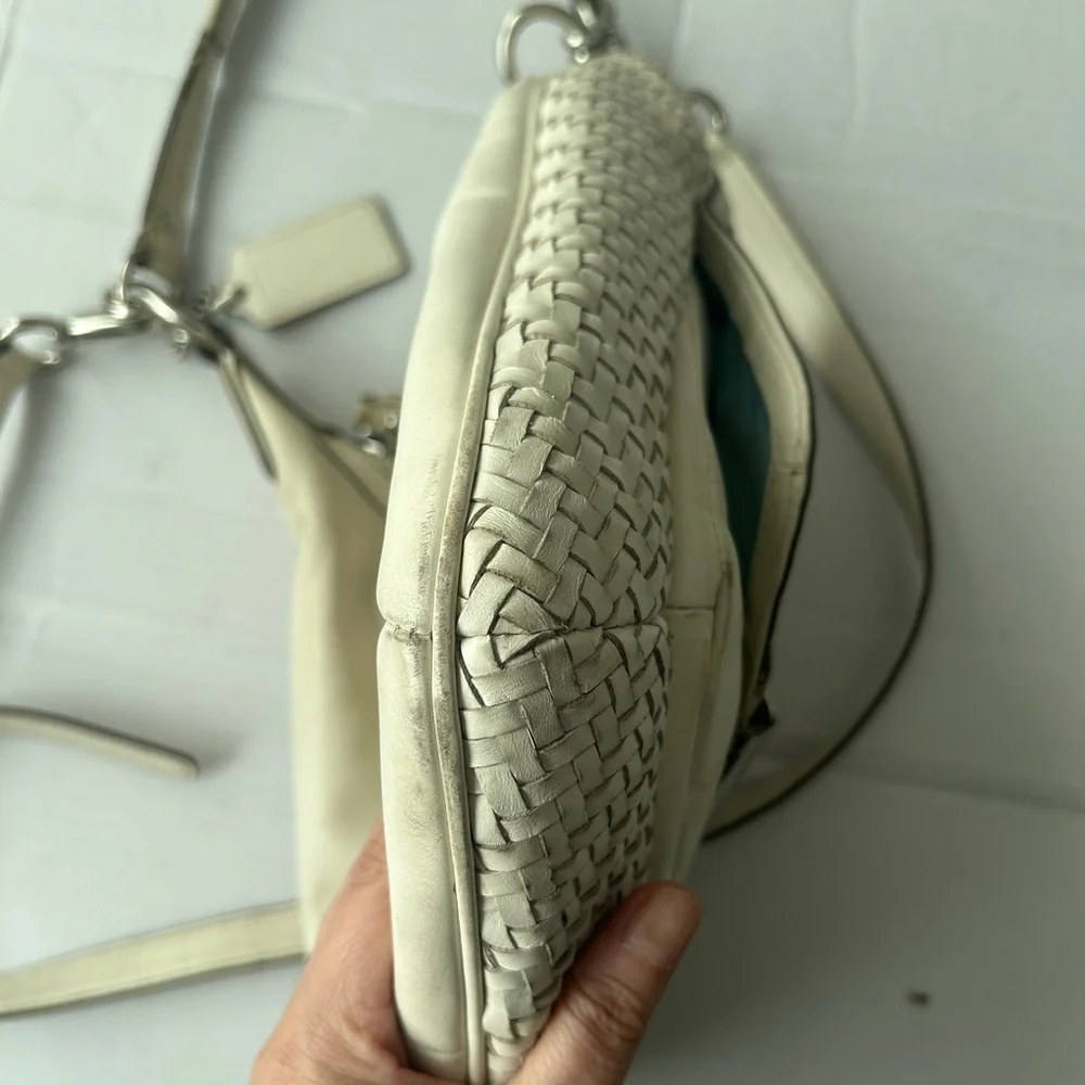 Coach Kristin Woven Leather Hobo Bag